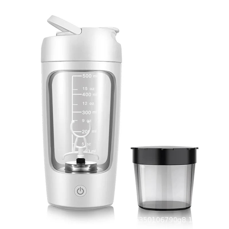 650ml Rechargeable USB Electric Portable Whey Protein Shaker Bottle - Fully Automatic Mixing Cup for Gym Use, BPA-Free Cocktail Blender