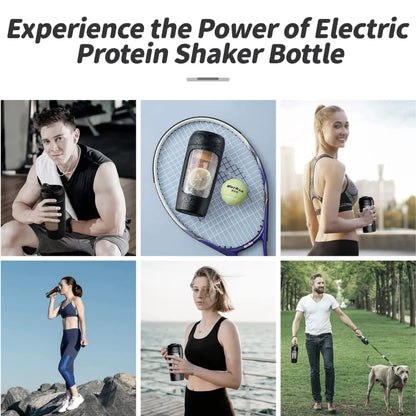 650ml Rechargeable USB Electric Portable Whey Protein Shaker Bottle - Fully Automatic Mixing Cup for Gym Use, BPA-Free Cocktail Blender