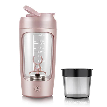 650ml Rechargeable USB Electric Portable Whey Protein Shaker Bottle - Fully Automatic Mixing Cup for Gym Use, BPA-Free Cocktail Blender