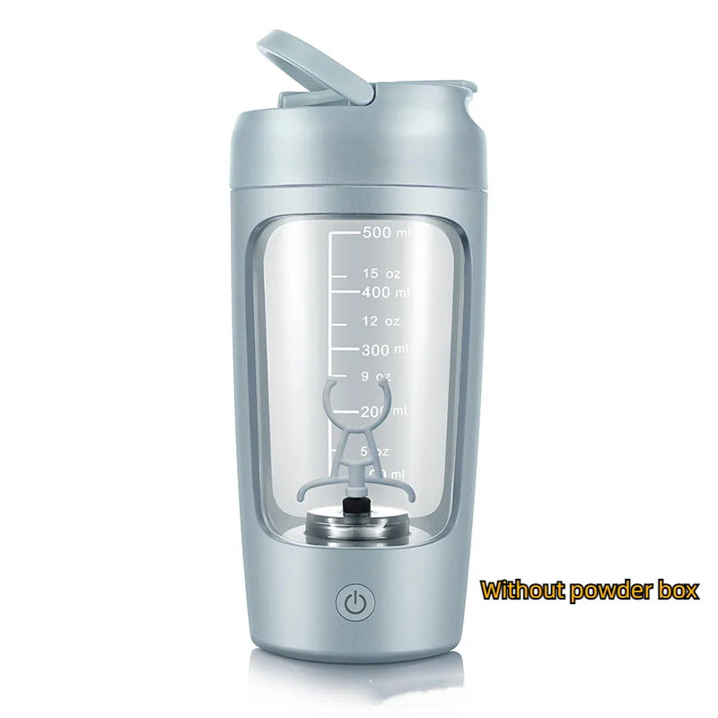 650ml Rechargeable USB Electric Portable Whey Protein Shaker Bottle - Fully Automatic Mixing Cup for Gym Use, BPA-Free Cocktail Blender