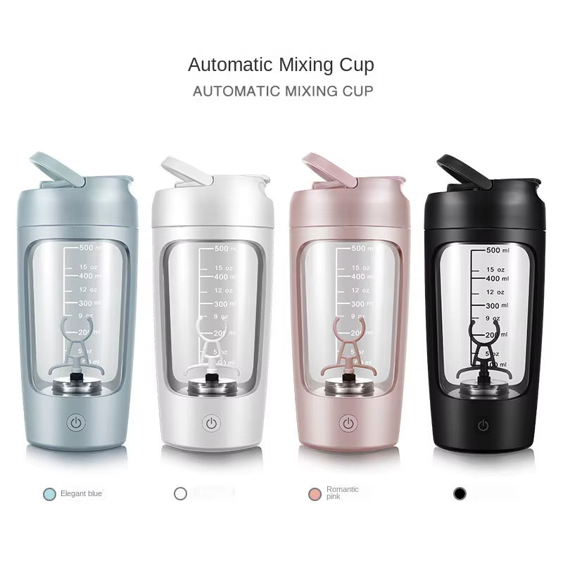 650ml Rechargeable USB Electric Portable Whey Protein Shaker Bottle - Fully Automatic Mixing Cup for Gym Use, BPA-Free Cocktail Blender